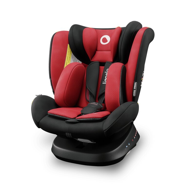 Lionelo - Scaun auto Bastiaan One Pozitie de somn, Protectie laterala, Rotire 360 grade, Top Tether, 0-36 Kg, cu Isofix, Rosu image 6