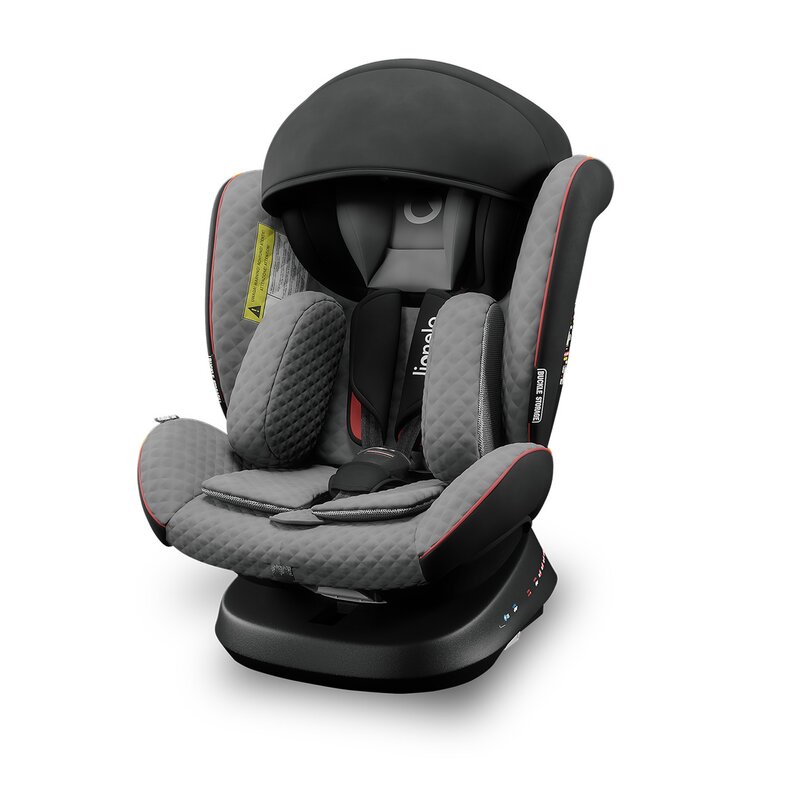 Lionelo - Scaun auto Bastiaan One Pozitie de somn, Protectie laterala, Rotire 360 grade, Top Tether, 0-36 Kg, cu Isofix, Gri/Negru image 1