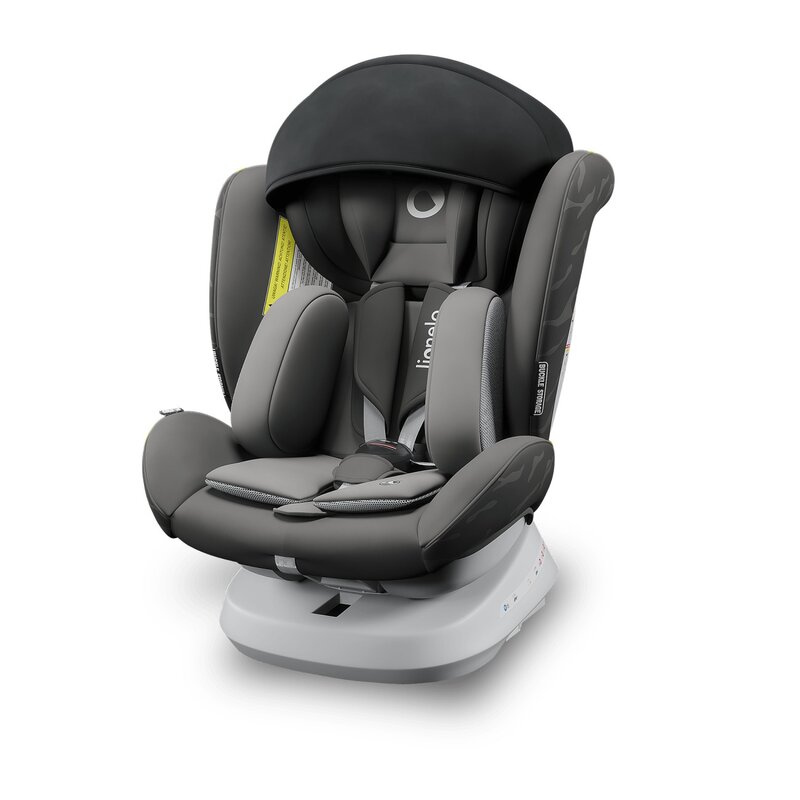 Lionelo - Scaun auto Bastiaan One Pozitie de somn, Protectie laterala, Rotire 360 grade, Top Tether, 0-36 Kg, cu Isofix, Gri image 1