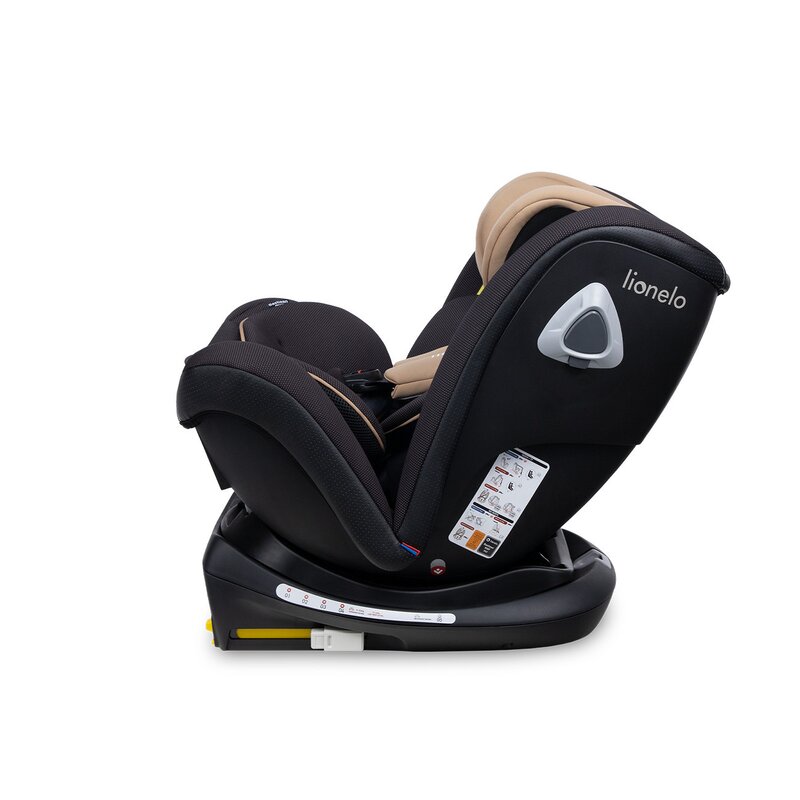 Lionelo - Scaun auto Bastiaan RWF Pozitie de somn, Protectie laterala, Rotire 360 grade, 0-36 Kg, cu Isofix, Bej image 4