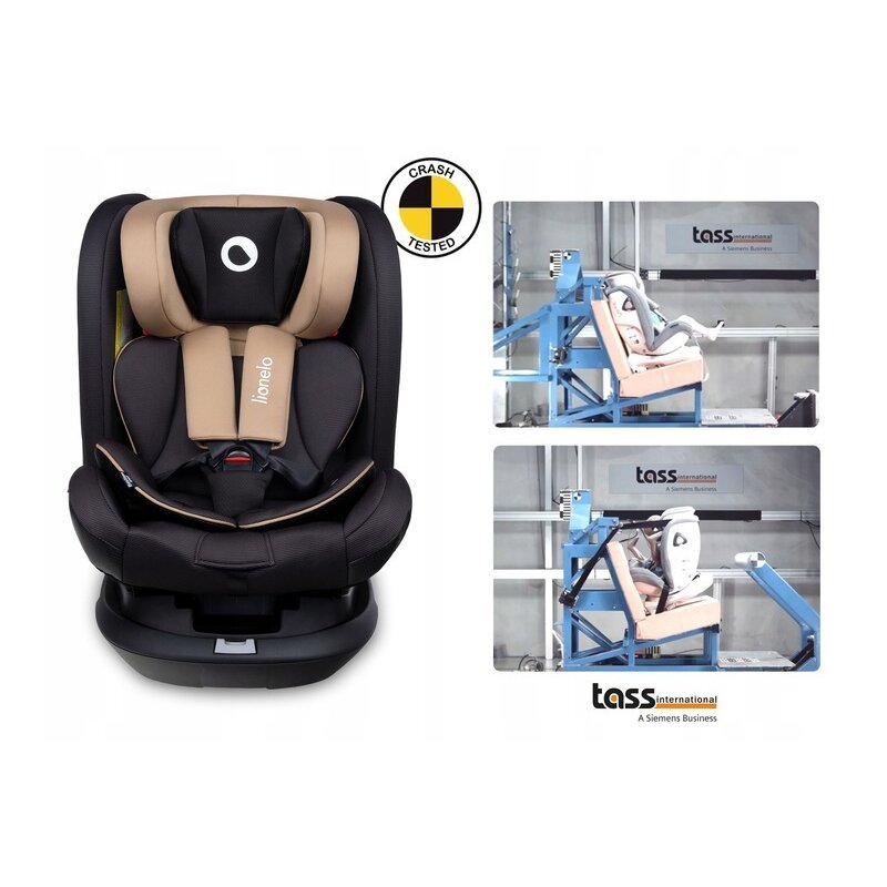 Lionelo - Scaun auto Bastiaan RWF Pozitie de somn, Protectie laterala, Rotire 360 grade, 0-36 Kg, cu Isofix, Bej image 11