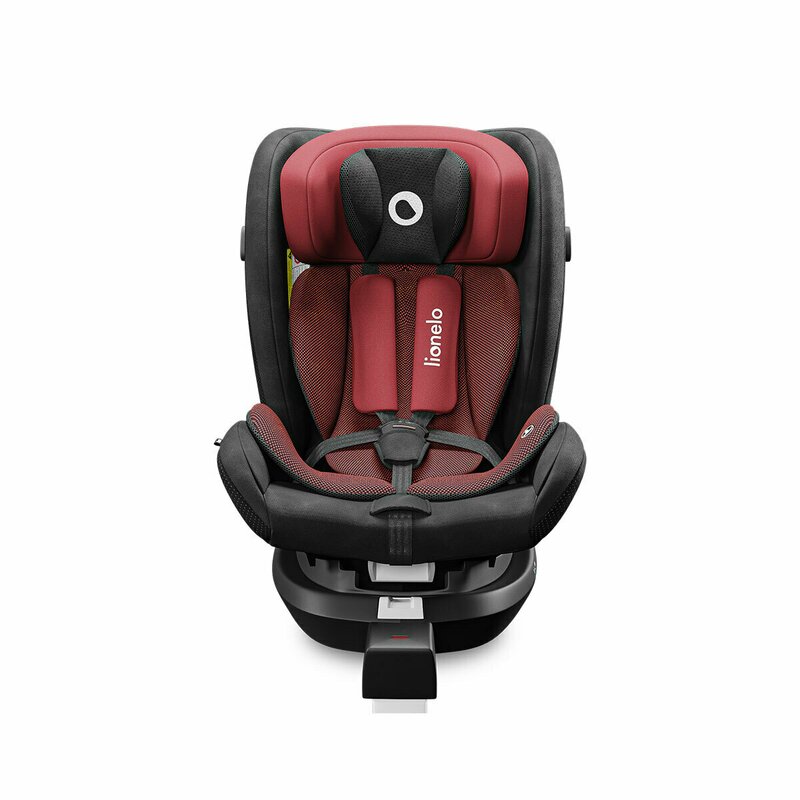 Lionelo - Scaun auto Braam Burgundy Pozitie de somn, Protectie laterala, Rotire 360 grade, 0-36 Kg, cu Isofix, Rosu image 9