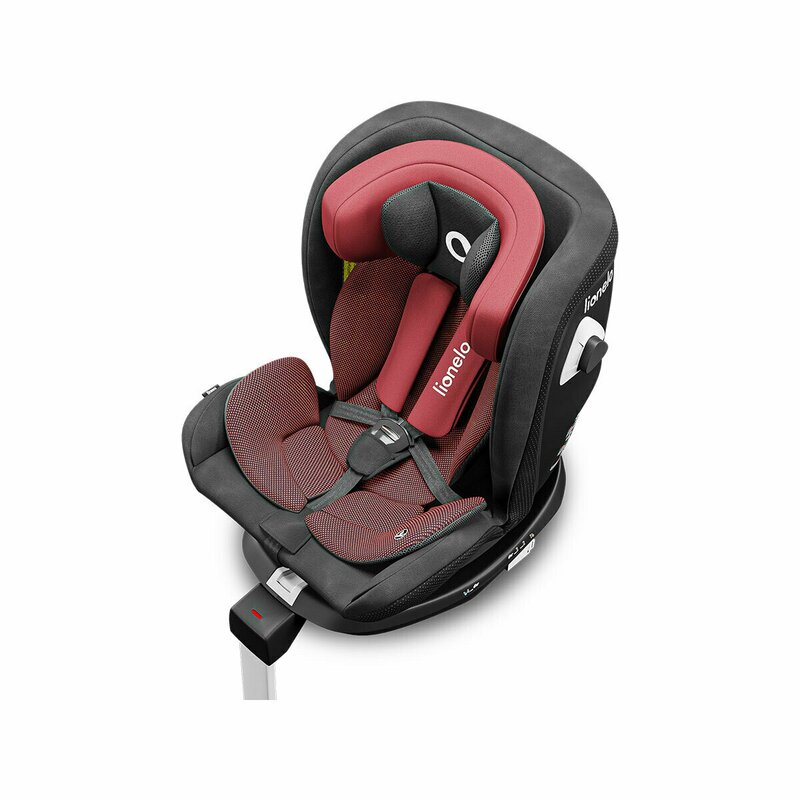 Lionelo - Scaun auto Braam Burgundy Pozitie de somn, Protectie laterala, Rotire 360 grade, 0-36 Kg, cu Isofix, Rosu image 10