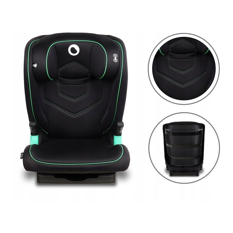 Lionelo - Scaun auto Neal Onix Spatar reglabil, Baza i-size, 15-36 Kg, cu Isofix, Negru image 6