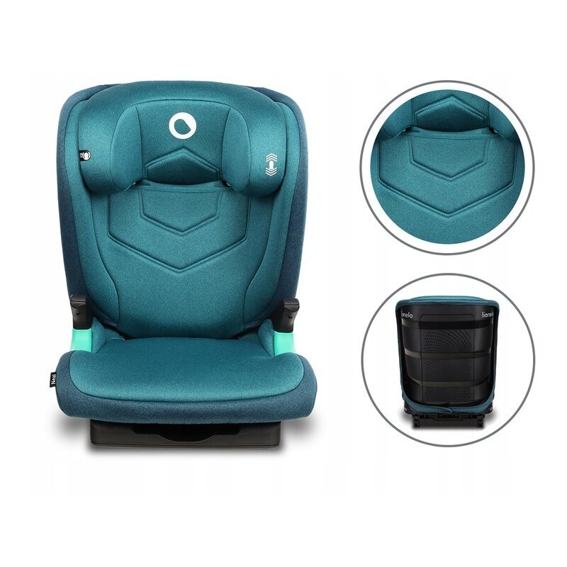 Lionelo - Scaun auto Neal Turquoise Spatar reglabil, Baza i-size, 15-36 Kg, cu Isofix, Verde image 7