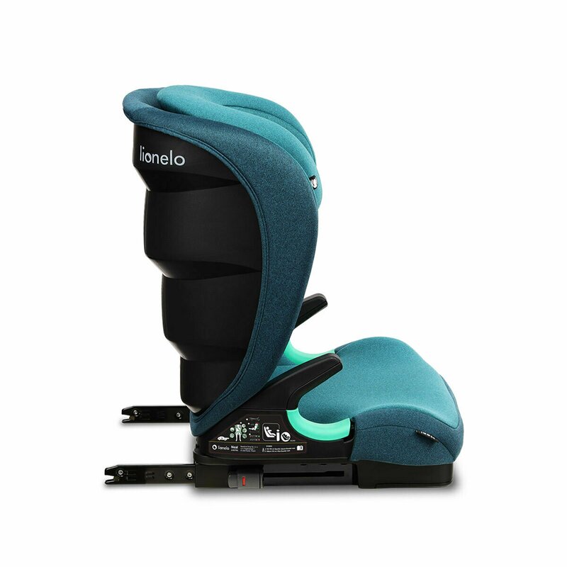 Lionelo - Scaun auto Neal Turquoise Spatar reglabil, Baza i-size, 15-36 Kg, cu Isofix, Verde image 9