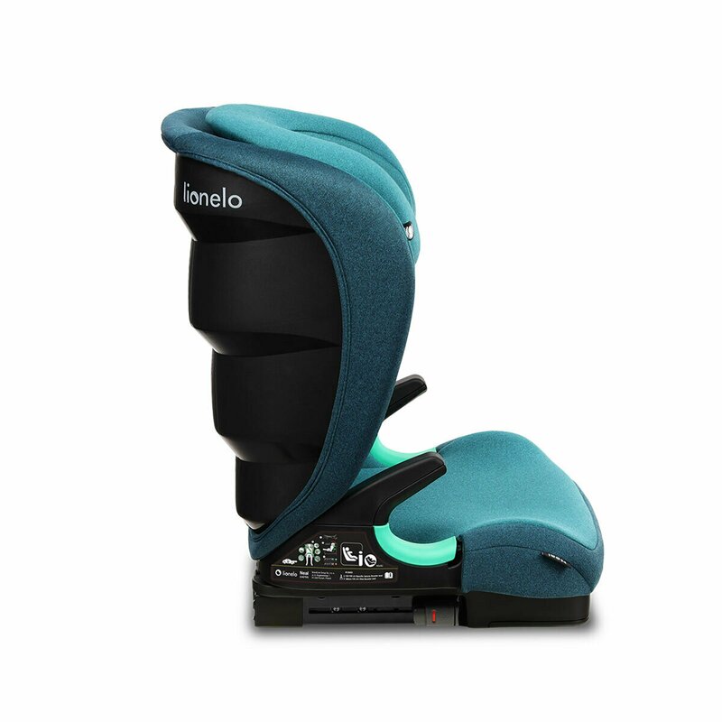 Lionelo - Scaun auto Neal Turquoise Spatar reglabil, Baza i-size, 15-36 Kg, cu Isofix, Verde image 10