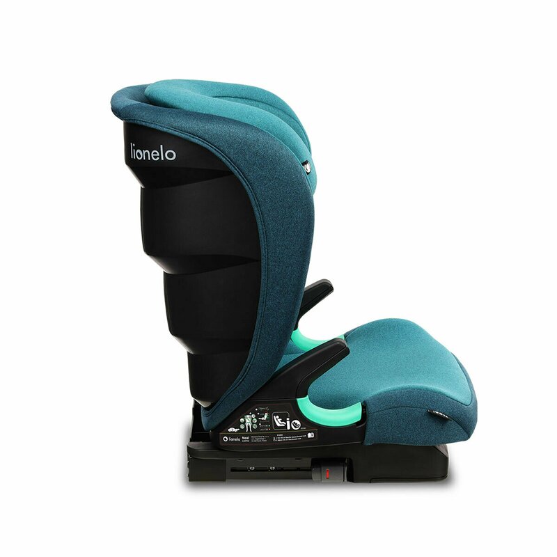 Lionelo - Scaun auto Neal Turquoise Spatar reglabil, Baza i-size, 15-36 Kg, cu Isofix, Verde image 11