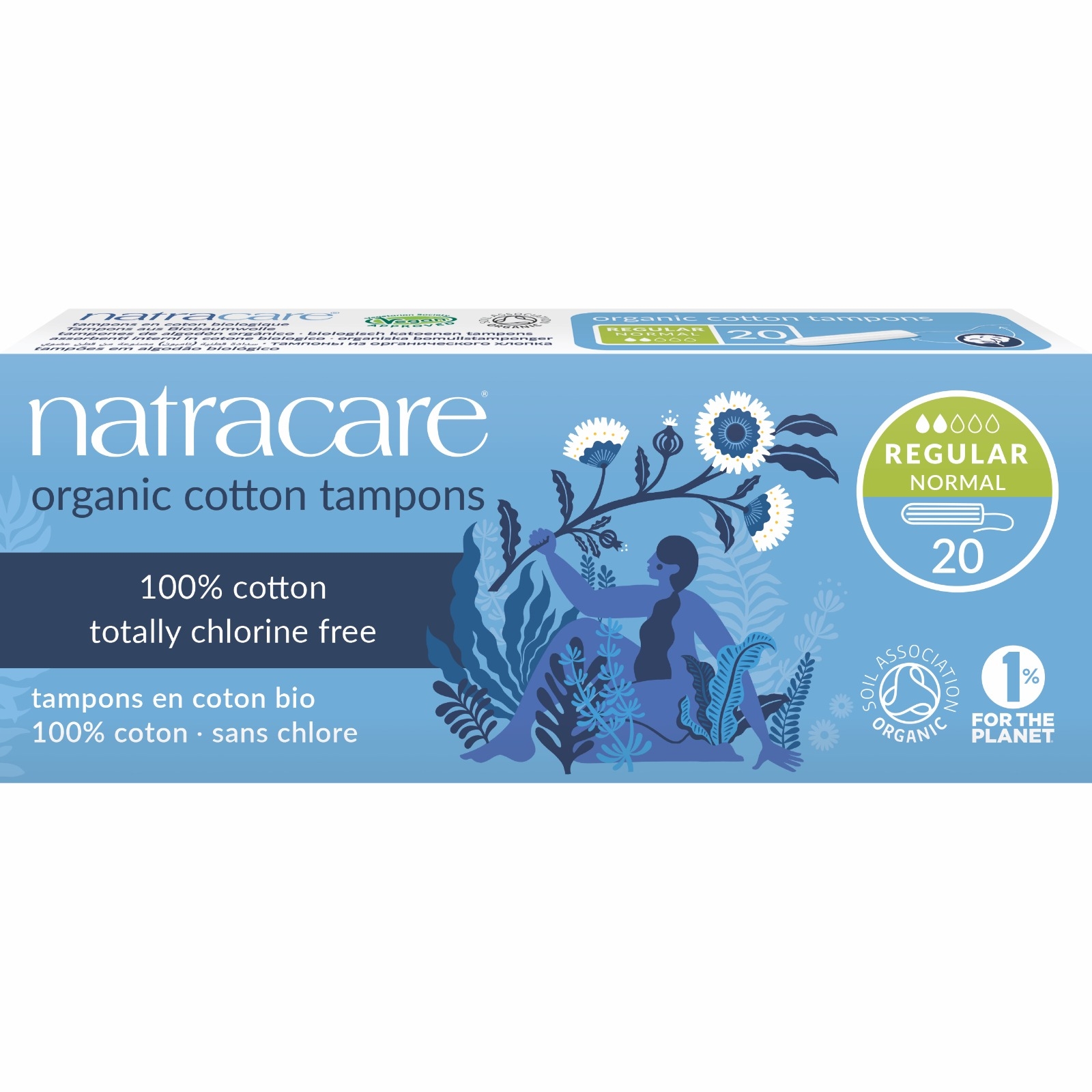 Tampoane interne normal, Natracare, 20 buc