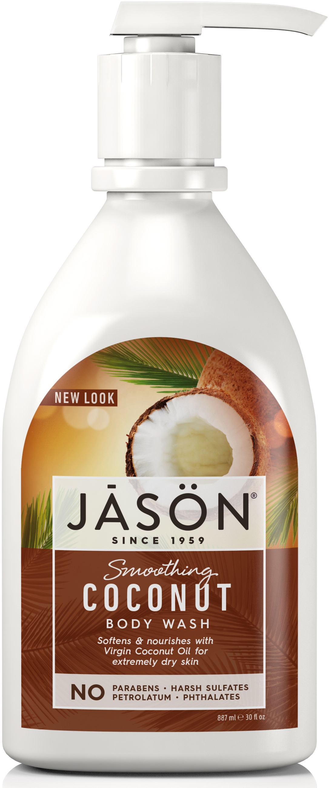 Gel de dus cu ulei de cocos Jason, 887 ml