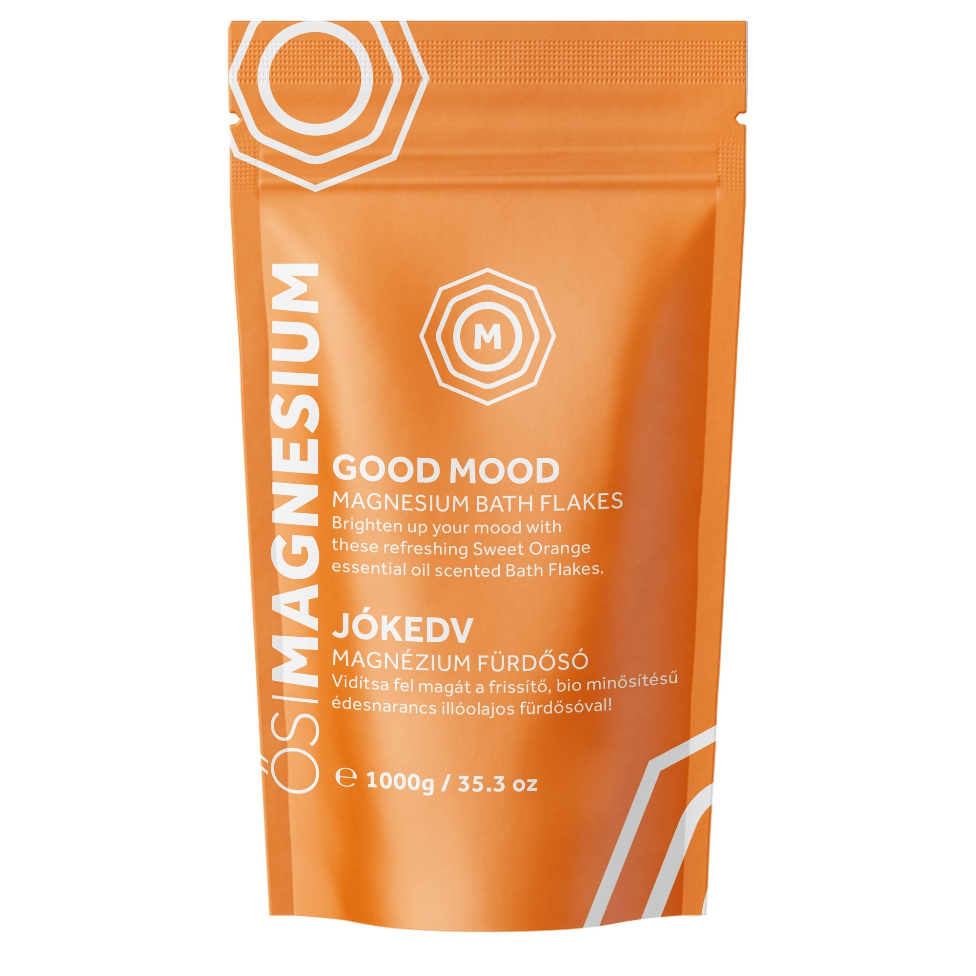 Fulgi de baie Good Mood cu magneziu si mandarina, OsiMagnesium, 1000g