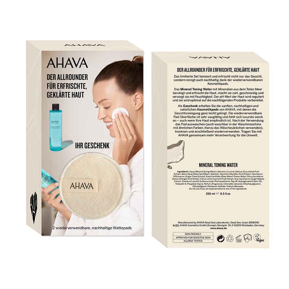 Ahava Time to Clear Apa Minerala Tonificanta Plus Discuri cosmetice